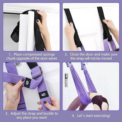 Yoga strap, stretching strap, yoga straps for stretching, Precise stretching, unlocking high difficulty poses in home