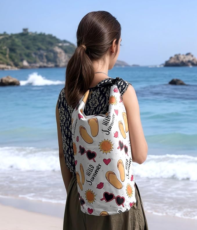 Dry Bag Waterproof,10L Roll Top Backpack Floating Dry Bag for Kayaking Boating Swimming Hiking Camping Outdoor Activities,White Summer