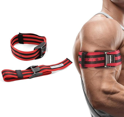 Bands Blood Flow Restriction Bands for Arms Legs & Glutes Extra Wide 2" Straps for Occlusion Training Quick-Release Elastic Strap Ideal for Muscle Growth Without Heavy Weights