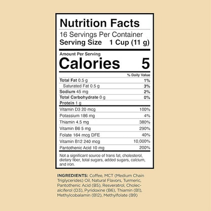 Genius Vanilla Keto Coffee Pods by VitaCup w/MCT Oil, Turmeric, B Vitamins, & D3 for Energy & Focus in Recyclable Single Serve Pod Compatible with K-Cup Brewers Including Keurig 2.0, 32 CT