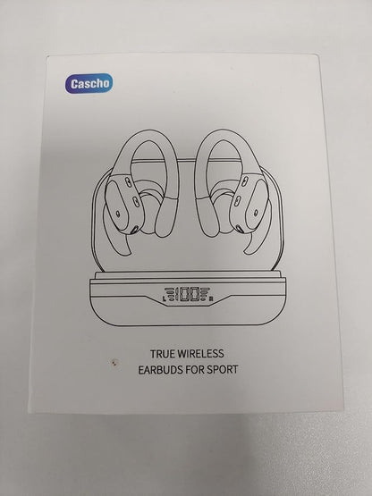 Ear buds Wireless Earbuds Bluetooth 5.3 Headphones 60hrs Playtime with Digital Display Sports Wireless Headphones with Earhook Deep Bass IPX7 Waterproof Over-Ear Earbuds for Android iOS Workout Black