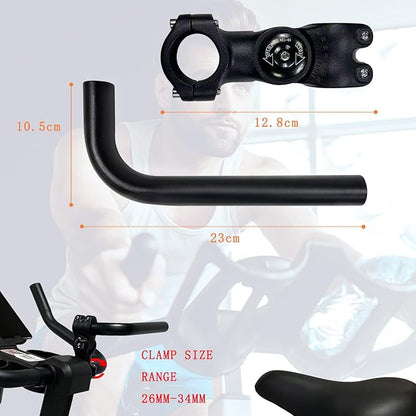 Handlebar Extender for Peloton Indoor Exercise Bikes, 1 Pair of Ultimate Handlebar Extension of Peloton Accessories (Bull-horn (with Black Tapes))