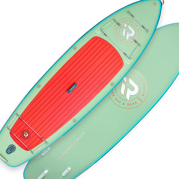 iROCKER Cruiser 7.0 Inflatable Stand Up Paddle Board Premium SUP and Accessories - Beginner Friendly - Extra Wide Base - Tandem Capable