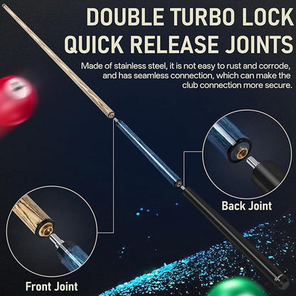 Kmise Break Jump Cue Stick - 21oz 23oz 25oz 28oz Pool Stick for Explosive Breaks and Effortless Jumps, Heavy Hitter Jump&Break Pool Cue with 14mm Pro Breaking Tip, Includes Pool Chalk and Glove