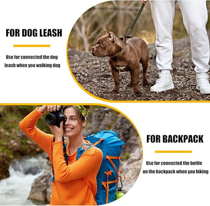 30PCS 3" Black Heavy Duty Spring Snap Hook, M8 5/16" Galvanized Steel Snap Hook Carabiner Quick Link Carabiner Clip, 500LBS Holding Capacity Quick Link Keychain for Swing Hammock Gym Outdoor