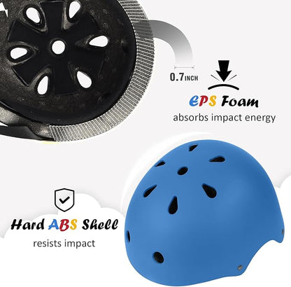 Kids Bike Helmet, Adjustable and Multi-Sport, from Toddler to Youth, 3 Sizes