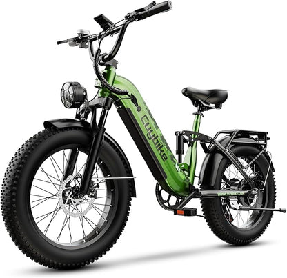 1500W Electric Bike for Adults,48V 20/60Ah Removable Battery Max Range 80Miles & 30MPH Electric Bicycle,20''×4" Fat Tire Ebike,Adult Electric Bicycles for Commute Beach Snow,E-Bike UL Certified