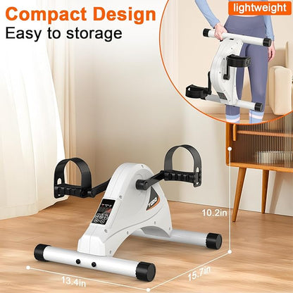 TODO Motorized Pedal Exerciser Mini Exercise Bikes, Under Desk Bike Peddler Exerciser for Seniors Rehab and Arm Leg Physical Therapy