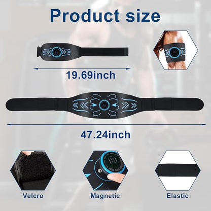 Electronic Muscle Stimulator - Fitness Training Equipment for Men & Women, 8 Modes Electronic Abdominal Stimulator for Full Body Workout, Fitness Equipment for Strength Training, Toning, Recovery