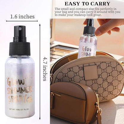 Glitter Spray for Hair and Body, Glitter Body Spray, Quick-Drying Waterproofing Body Shimmer Suitable for Festival Rave，Halloween, Christmas