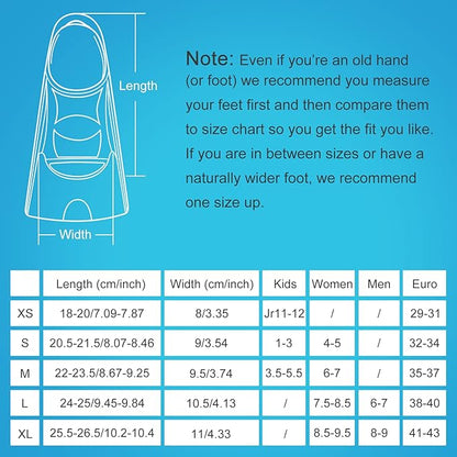 Gintenco Swim Fins, Kids Swim Training Fins for Lap Swimming, Travel Size Flippers with Mesh Bag, Silicone Swimming Fins for Kids Teens Adults Women Men