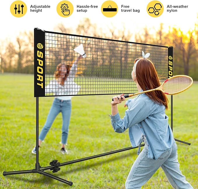 10 FT Mini Portable Tennis Net Equipment Set 2.7FT-5.1FT for