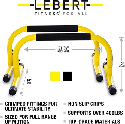 Lebert Fitness Parallette Push Up Bars Dip Station