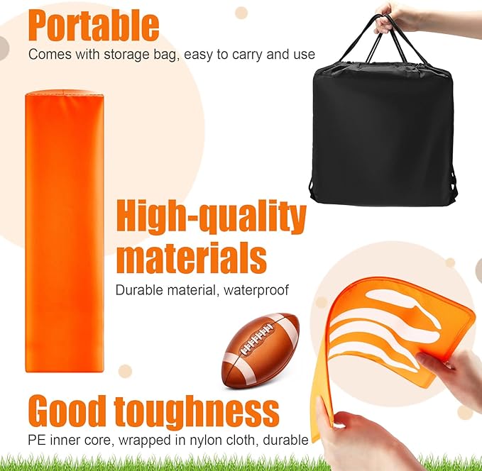 16 Pcs Football Yard Markers Set Include 11 4 Weighted
