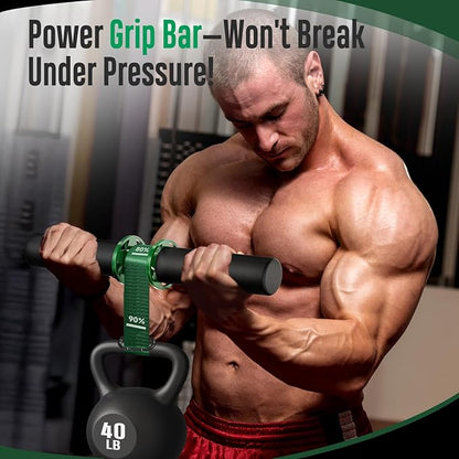 FitBeast Forearm Strengthener & Wrist Roller Forearm Exerciser - Adjustable Forearm Strength Trainer with Thickened Anti-Slip Grip Handles, Ideal for Boosting Grip Strength & Muscle Building