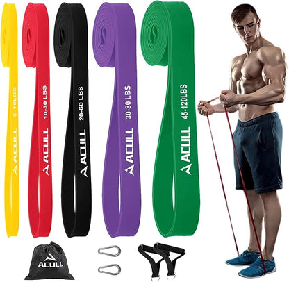 Resistance Bands for Working Out, Pull Up Assistance Bands, Exercise Workout Bands Set for Men Women, Stretch Bands for Physical Therapy, Muscle Training, Home Workouts