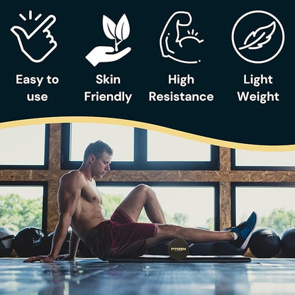 FitNation Foam Roller – High-Density Foam Muscle Roller – Textured Foam Rollers for Muscle Massage, Stretching, Pilates, Yoga