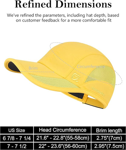 GADIEMKENSD Quick Dry Run Hat Cooling Breathable Mesh
