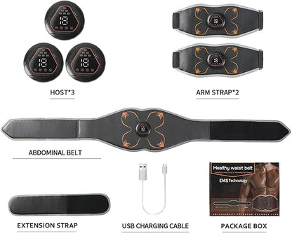 Electronic Muscle Stimulator, Abs Stimulator Muscle Toner for Abdomen/Arm/Leg, Strength Training Equipment for Men and Women