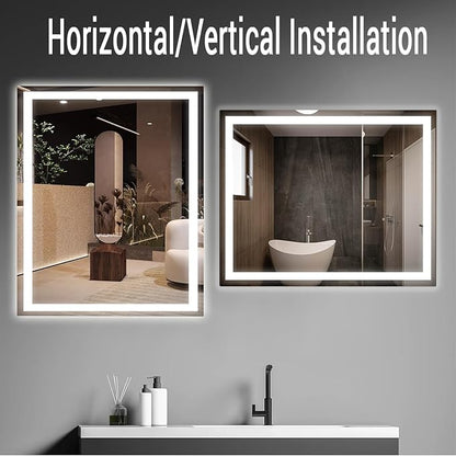 LED Bathroom Mirror with Lights for Wall Mirror 32x24In Vanity