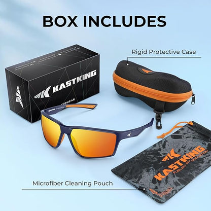 KastKing Osage Polarized Sport Sunglasses for Men and Women, Ideal for Driving Fishing Cycling Running, UV Protection