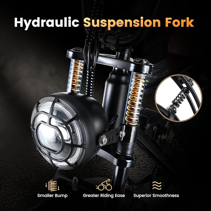 Electric Bike for Adults,Peak 1000W/1500W Motor,20/28MPH 55-150Mile ebikes for Adults with 10.4AH/13AH/26AH Battery,20" Fat Tire Electric Dirt Bike Commuting Off Road Ebike, UL2849