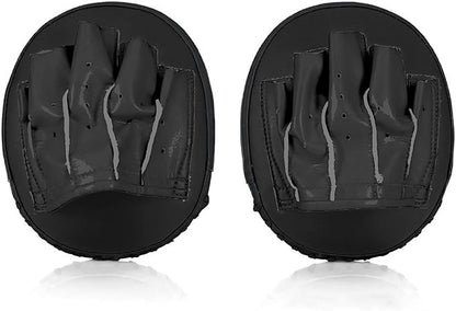 Fairtex FMV15 Muay Thai Boxing Focus Punch Mitts | Premium Syntek Leather Boxing Mitts-Lightweight & Durable Microfiber | Curved Design for Precision, Shock Absorbent & Enhanced Accuracy