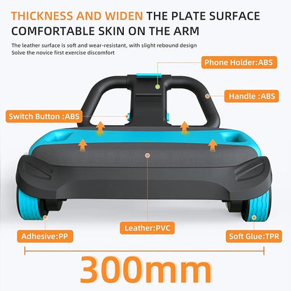 FIAMERMOR 2025 AB Roller Wheel - 4 wheel elbow support abdominal wheel automatic rebound abdominal fat burning weight loss core training equipment home/gym