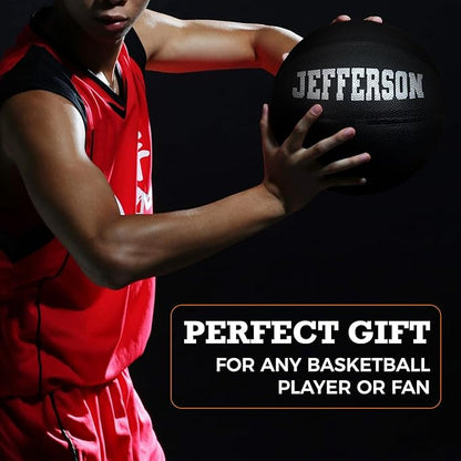 HAMMET Personalized Basketball – Customized Basketball with Your Name or Text – Multiple Colors, Fonts & Designs Available – Durable for Indoor and Outdoor - Ideal Gift for Son, Daughter, Boy or Girl