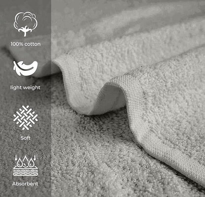 Avalon Salon Towel - Silver Hand Towels Bulk Pack of 24-100% Cotton Absorbent Spa, Facial & Gym Towels for Working Out - 16x27 Inches (Not Bleach Proof)