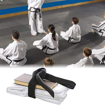 110 Inch Black Karate Belt, 280cm Taekwondo Solid Rank Martial Arts Belts Universal Fit for Judo/Karate/Taekwondo