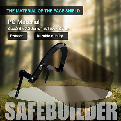 Forestry Safety Helmet with Build-in Visor Mesh Face Shield Ear Muffs 4 in 1 Chainsaw Safety Hard Hats