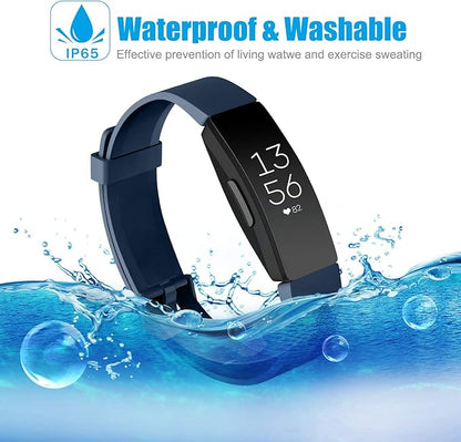 Tobfit Sport Bands Compatible with Fitbit Inspire HR/Inspire/Ace 2 Fitness Tracker Accessories Strap for Women Men, Small Large
