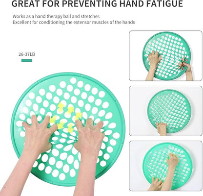 Hand Exercise Webs for Physical Therapy, Hand Grip Strengthener, Finger Exerciser, Portable Size, Latex Free, 7" Diameter