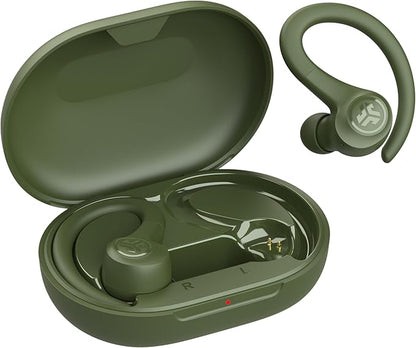 JLab Go Sport+ Wireless Workout Earbuds Featuring C3 Clear Calling, Secure Earhook Sport Design, 35+ Hour Bluetooth Playtime, and 3 EQ Sound Settings (Green)