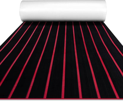 FOCEAN Boat Flooring EVA Foam Boat Decking Faux Teak Marine Flooring Boat Mat Boat Carpet Sheet for Motorboat RV Yacht Kayak Surfboard, 94.5"x 47.2"/35.4"/23.6"/15.7"