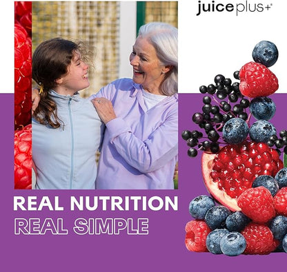 Juice Plus+ Berry Blend Soft Chews - Tasty, Vegan Gummies for All Ages - Nutrients from 12 Superfood Ingredients Including Elderberry, Raspberry, Bilberry, Blueberry & More - 120 Chewables
