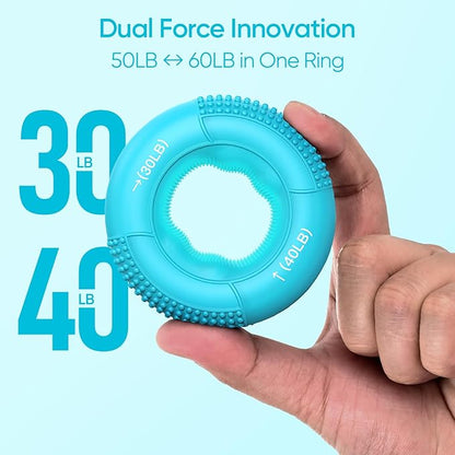 FitBeast Grip Strength Trainer, Finger Exerciser, Stress Balls for Adults 6-Piece Set, Hand Therapy for Strength, Recovery & Stress Relief, Forearm Strengthener for Men, Women & Seniors