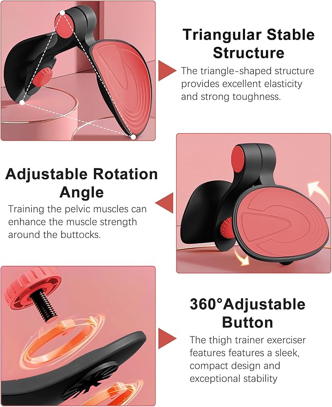 Hip Trainer Kegel Exerciser, Pelvic Floor Trainer, Kegel Trainer for Postpartum Rehabilitation, Trimmer Inner Thigh, Thigh Toner Workout