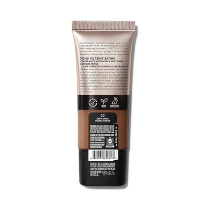 e.l.f. Soft Glam Foundation, Medium Coverage, Long-Lasting & Buildable Foundation For A Smooth, Satin Finish, Vegan & Cruelty-Free, 52 Deep Cool
