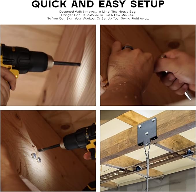 Heavy Bag Hanger,Boxing Bag Hanger,Punching Bag Hanger,360° Rotation Wall Ceiling Mount Wood Beam Hook