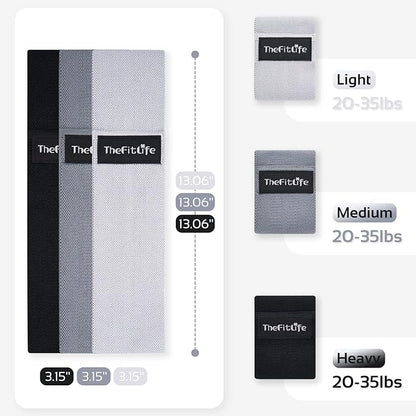 TheFitLife Resistance Exercise Bands for Women - Fabric Workout Bands for Booty, Hip, Glute, Leg, Thigh, Squat, Butt Lift Excersize and Fitness Loop Bands for Home Gym