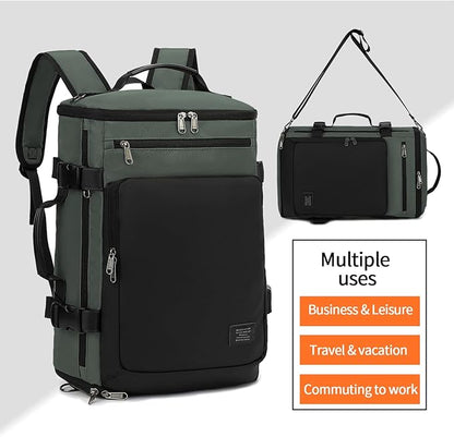 Kalesi Gym Duffle Bag Backpack 4-Way Waterproof with Shoes Compartment for travel Sport Hiking laptop Business-grey
