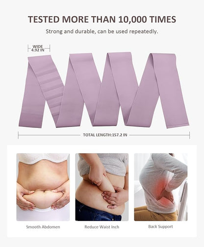 FeelinGirl Waist Trainer for Women Trimmer Belt Waist Cincher Tummy Wrap Plus Size Snatch Me Up Bandage Body Shaper