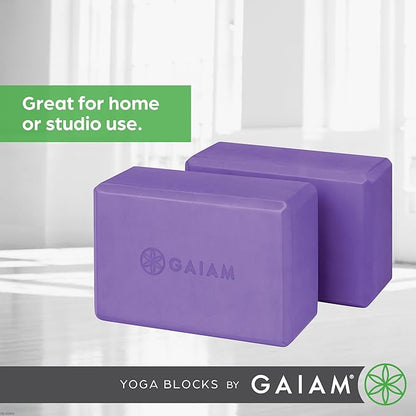 Gaiam Yoga Block - Supportive Latex-Free Eva Foam - Soft Non-Slip Surface with Beveled Edges for Yoga, Pilates, Meditation - Yoga Accessories for Stability, Balance, Deepen Stretches
