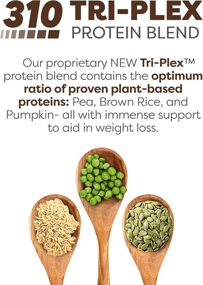 310 Nutrition Organic All-In-One Meal Replacement Shake Powder - Plant-Based Protein Smoothie Blend w/Fiber, Probiotics & Adaptogens - Low Carb, Vegan, Keto & Paleo - Chocolate - 28 Servings