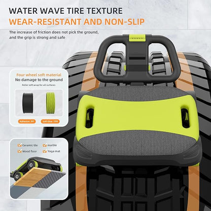 FIAMERMOR 2025 AB Roller Wheel - 4 wheel elbow support abdominal wheel automatic rebound abdominal fat burning weight loss core training equipment home/gym