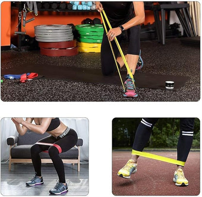 Resistance Bands Set, Workout Bands with Handles, Door Anchor, Ankle Straps and Carry Bag, Exercise Bands for Shape Body and Home Workouts