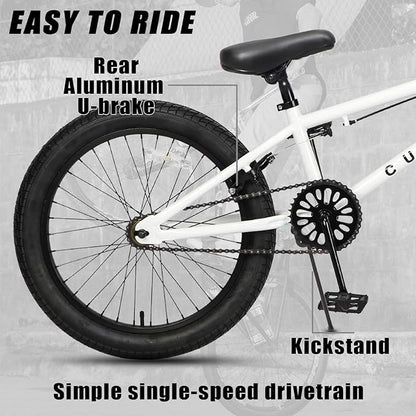 Freestyle BMX Bike, 18 20 Inch Kids Bicycle for 5-13 Years Old Kids and Beginner Level Rider, Multiple Colors