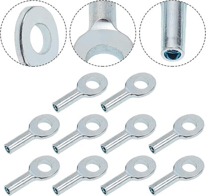 10 Pcs Gym Pulley Machine Cable Eyelet Terminal Interface Port, Gym Machine Accessories For 5Mm/6mm Cable Ball Stopper Interface Port Components For Various Equipment Cables(5mm)